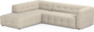 Bella - 3-sits soffa med divan vänster - Beige