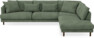 Harper - 3-sits soffa med divan höger - Grön