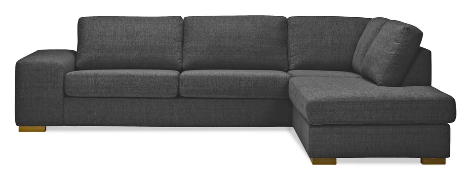 Sit Down - 3-sits soffa med divan höger, C1-komfort - Svart