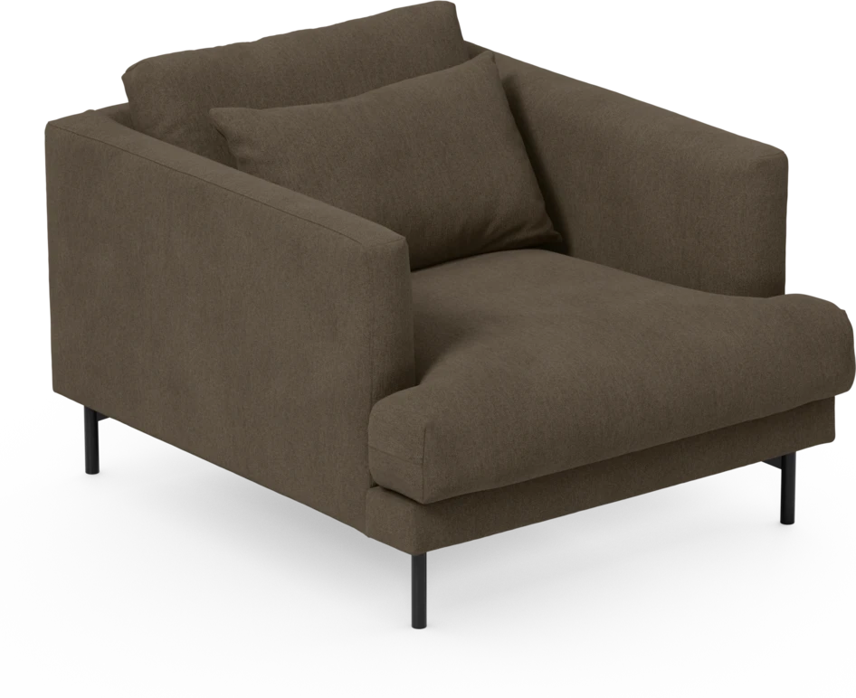 Harper - Fåtölj, 75 cm - Brun