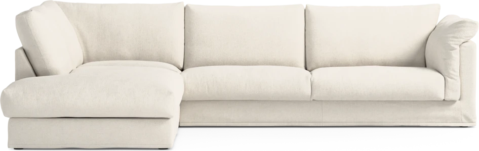 Cherrie Klädsel - Klädsel till 3-sits soffa med divan vänster - Vit