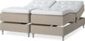 Delux Dream - Ställbar säng, dubbelsäng med bäddmadrass - Beige