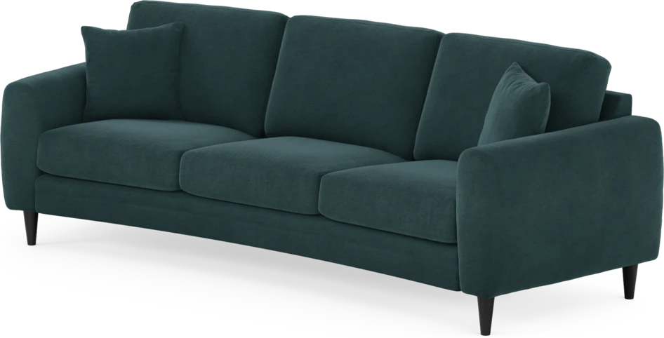 Eden - 3-sits soffa svängd - Blå