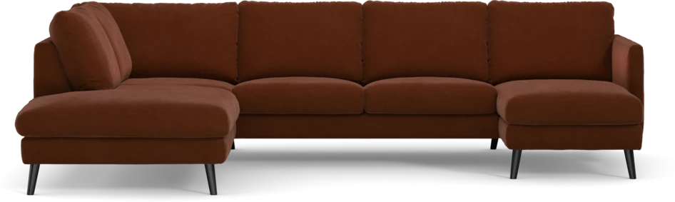 Madison Lux - 2-sits soffa med divan vänster och schäslong höger - Orange