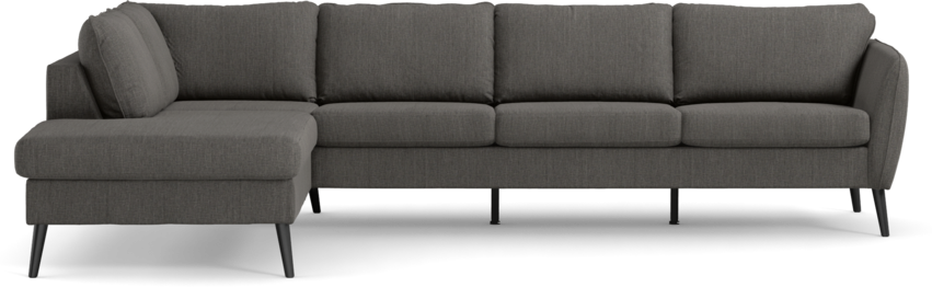 County - 3-sits soffa med divan vänster - Brun