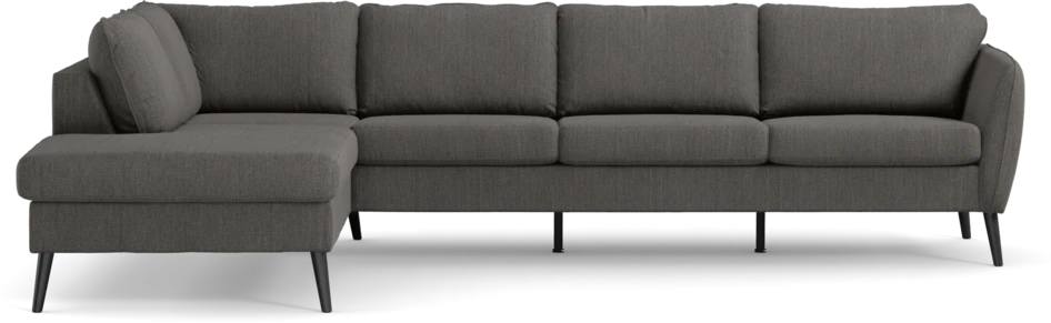 County - 3-sits soffa med divan vänster - Brun