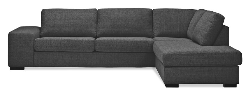 Sit Down - 3-sits soffa med divan höger, C1-komfort - Svart