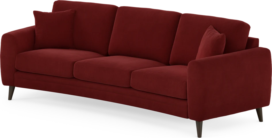 Eden - 3-sits soffa svängd - Röd