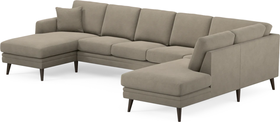 Eden - 3-sits soffa med schäslong vänster och divan höger - Beige