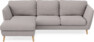 Madison Lux - 2-sits soffa med schäslong vänster - Grå