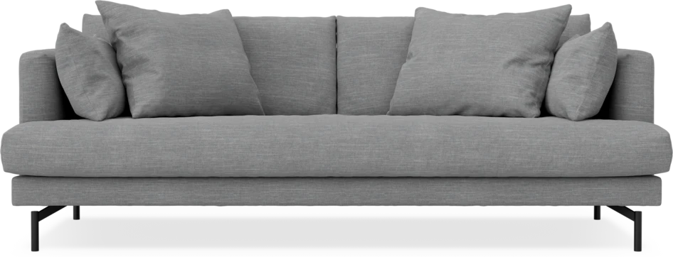 Harper - 3-sits soffa, hel dyna - Grå
