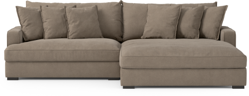 Rossi - 2-sits soffa med schäslong XL höger - Beige