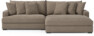 Rossi - 2-sits soffa med schäslong XL höger - Beige
