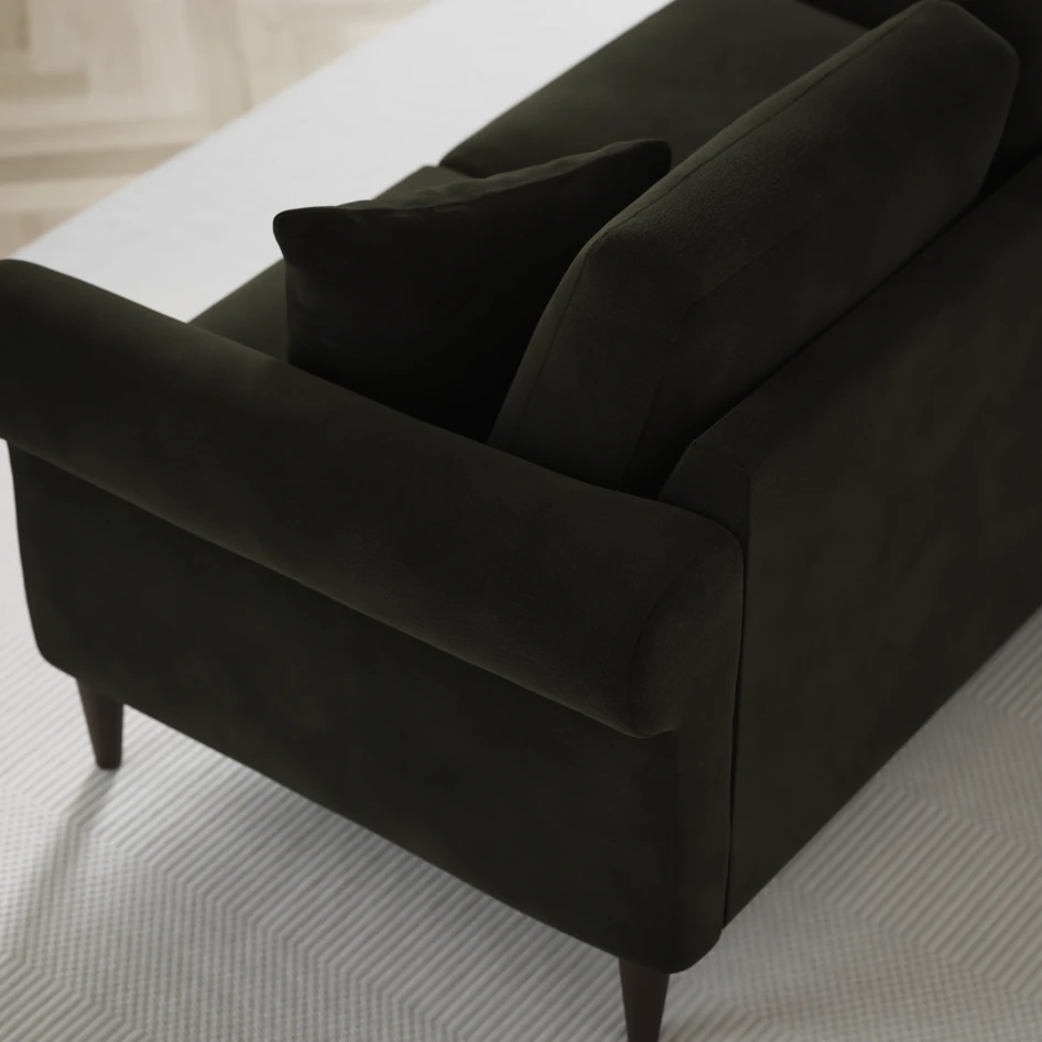Eden - 3-sits soffa svängd - Grön