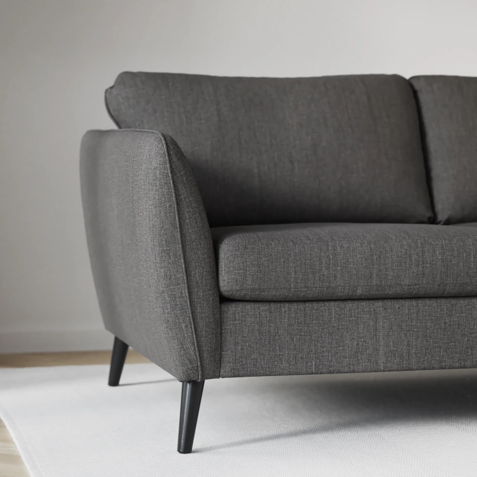 County - 3-sits soffa med divan vänster - Brun