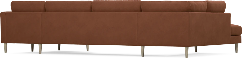 Bridge - 3-sits soffa med divan vänster och schäslong höger - Orange