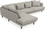 Harper - 3-sits soffa med divan vänster - Beige