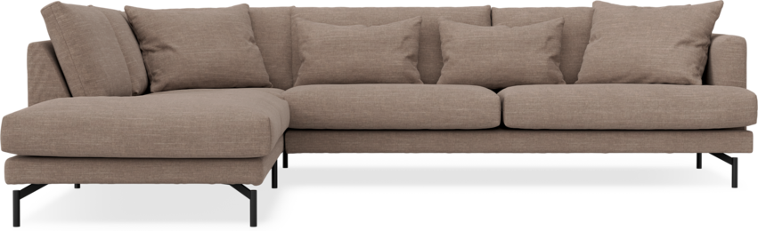 Harper - 3-sits soffa med divan vänster - Brun