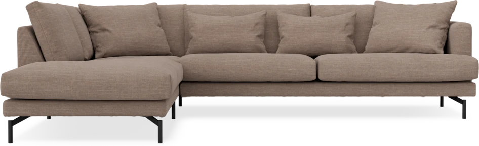Harper - 3-sits soffa med divan vänster - Brun
