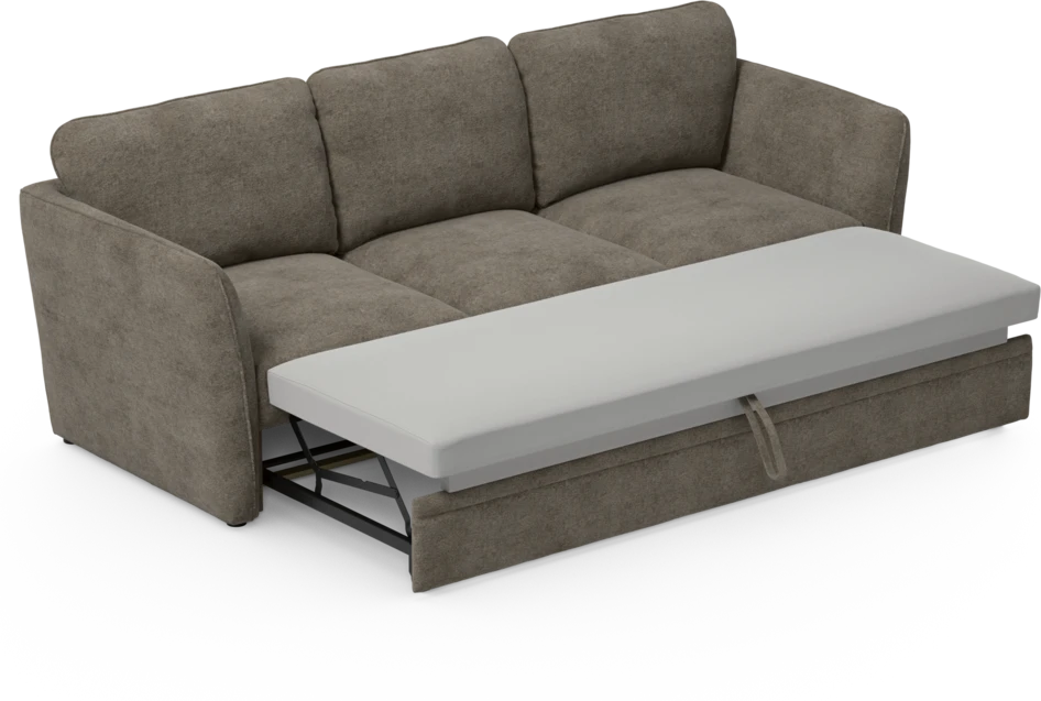 Öland - Bäddsoffa 3-sits, längsbäddad - Brun