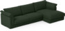 Cherrie - 3-sits soffa med schäslong höger, med kappa - Grön