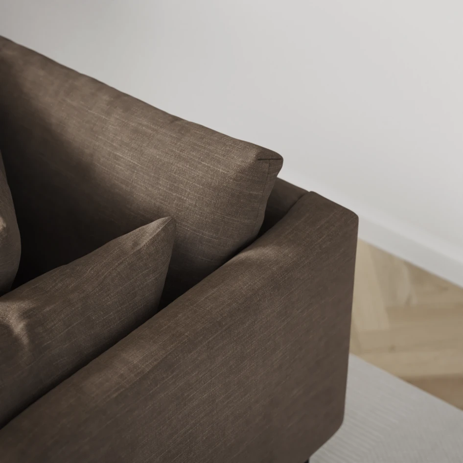 Harper - 4-sits med schäslong XL höger - Brun