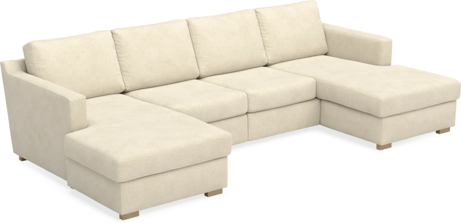 Friday - 2-sits soffa med två schäslonger - Beige