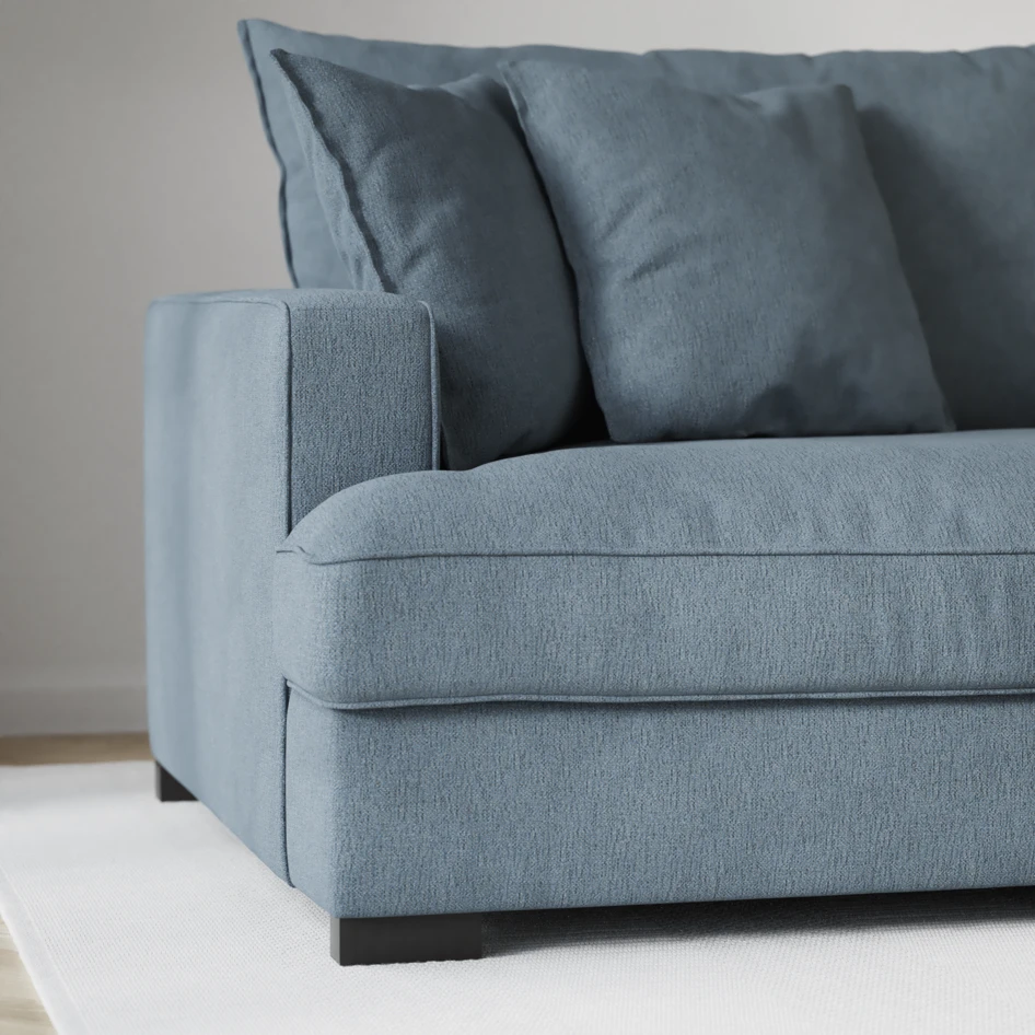 Rossi - 2-sits med armstöd vänster - Blå