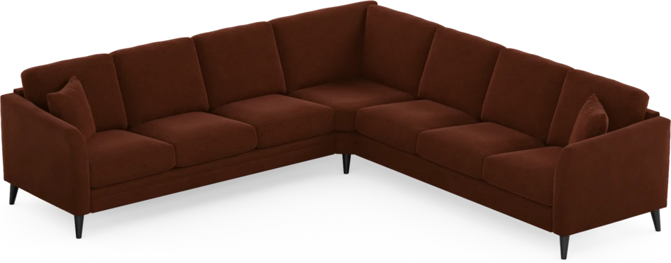 Eden - Hörnsoffa, 3+3-sits - Orange
