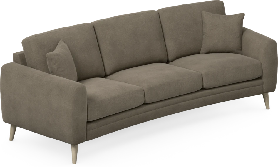Eden - 3-sits soffa svängd - Beige
