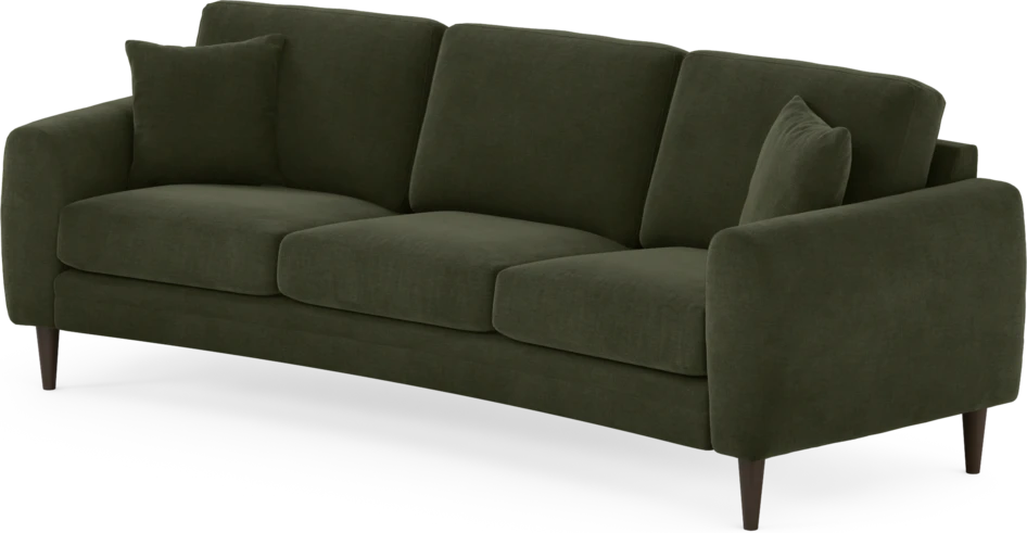 Eden - 3-sits soffa svängd - Grön