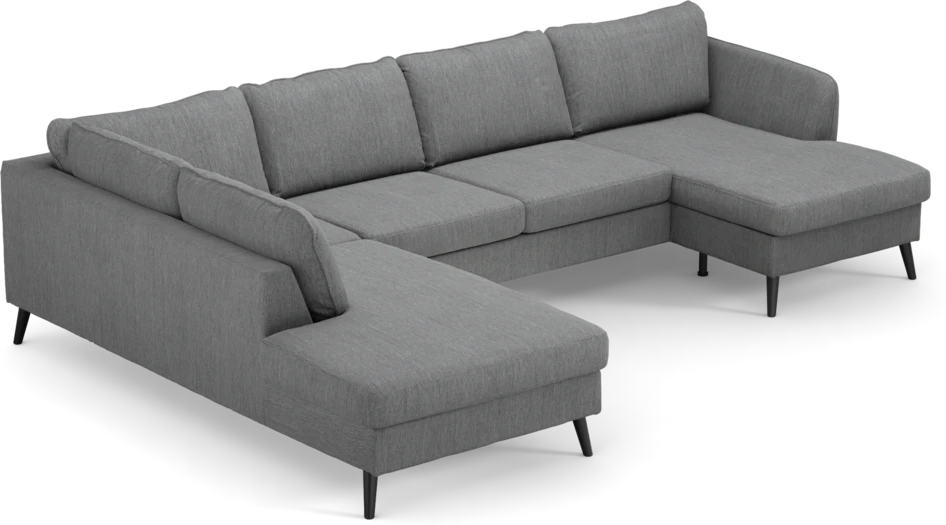 County - 3-sits soffa med divan vänster och schäslong höger - Grå
