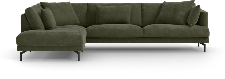 Harper - 3-sits soffa med divan vänster - Grön