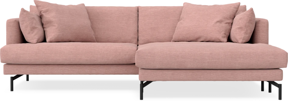 Harper - 4-sits med schäslong XL höger - Rosa