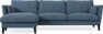Winston - 3-sits soffa med schäslong, vändbar - Blå