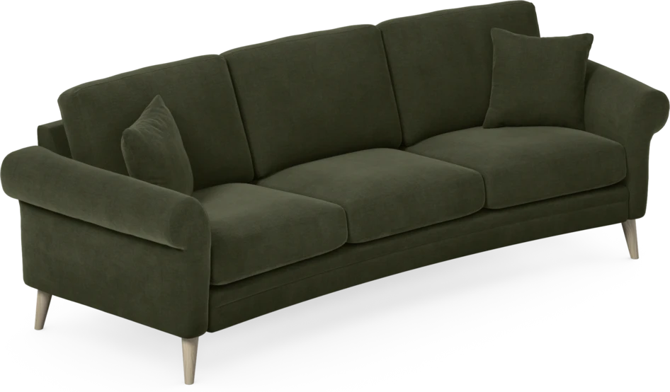 Eden - 3-sits soffa svängd - Grön