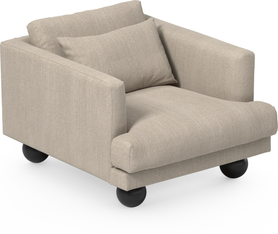 Harper - Fåtölj, 75 cm - Beige