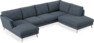 Madison Lux - 2-sits soffa med schäslong vänster och divan höger - Vit