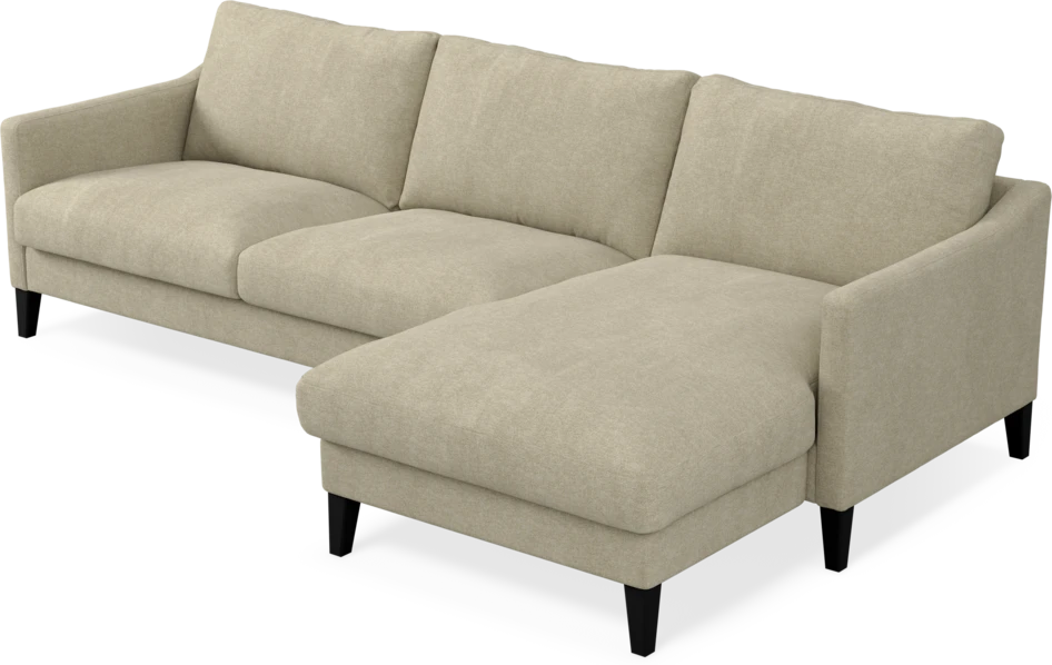 Winston - 3-sits soffa med schäslong, vändbar - Beige