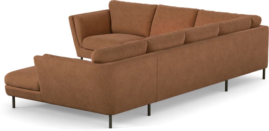 Madison Lux - Hörnsoffa med schäslong höger - Orange