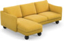 Madison Lux - 2-sits soffa med schäslong vänster - Gul