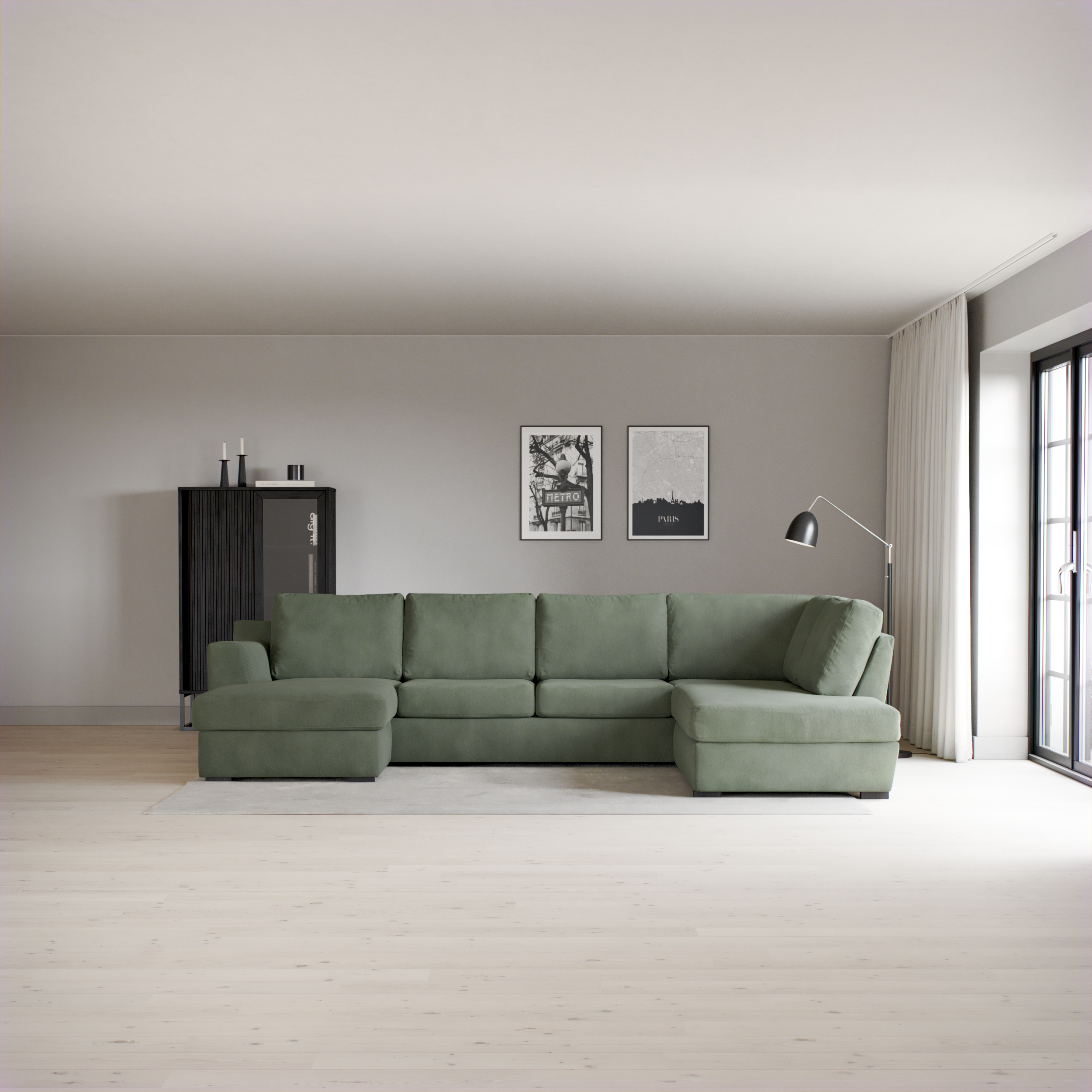 Friday - 3-sits soffa med schäslong vänster och divan höger - inspiration