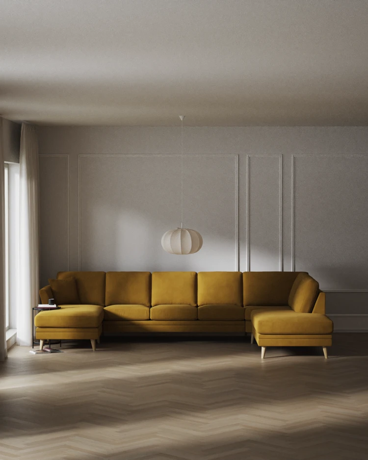 Eden - 3-sits soffa med schäslong vänster och divan höger - inspiration