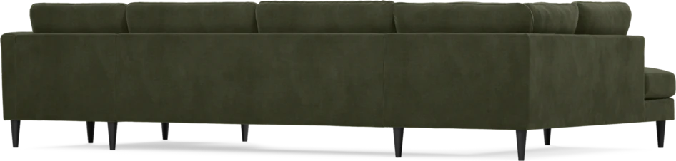 Bridge - 3-sits soffa med divan vänster och schäslong höger - Grön