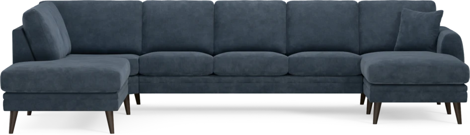 Eden - 3-sits soffa med divan vänster och schäslong höger - Blå