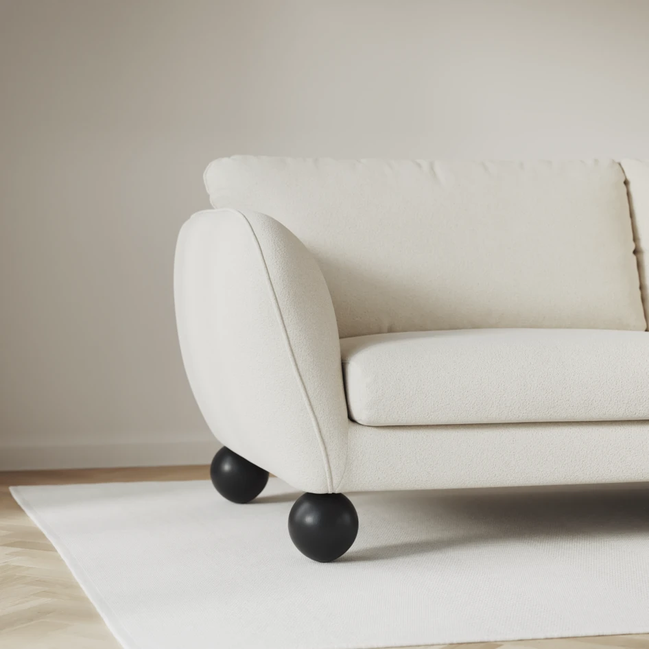 Madison Lux - 3-sits soffa - Vit