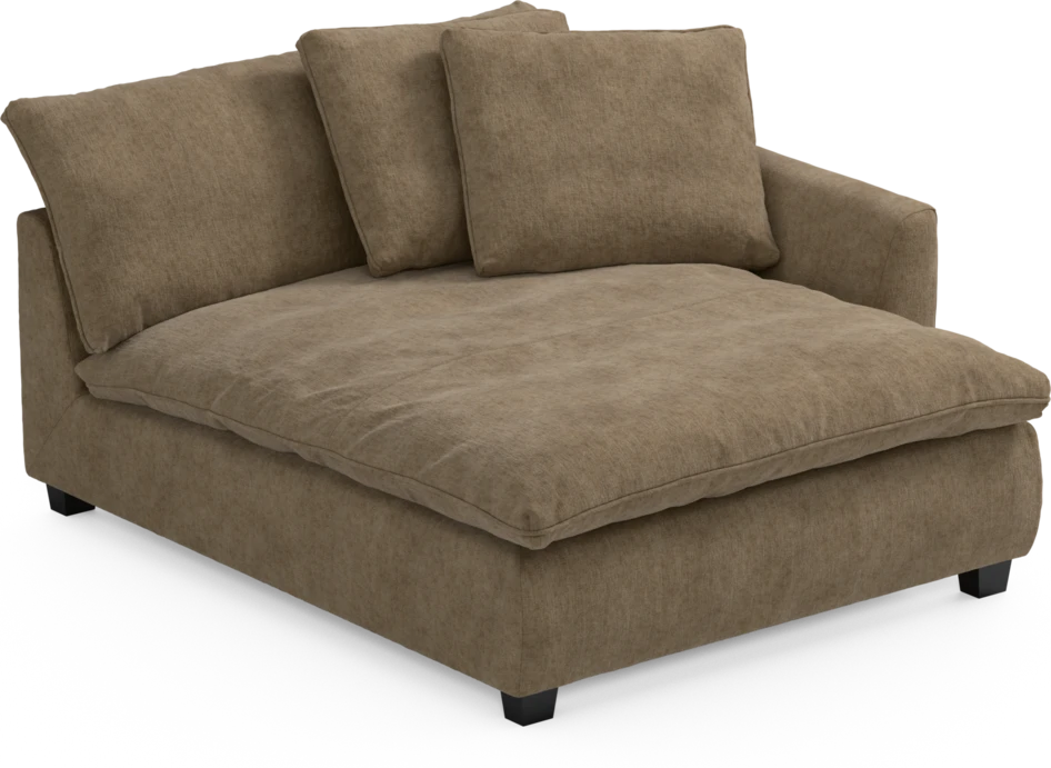 Bellora - Schäslong XL med armstöd höger - Brun