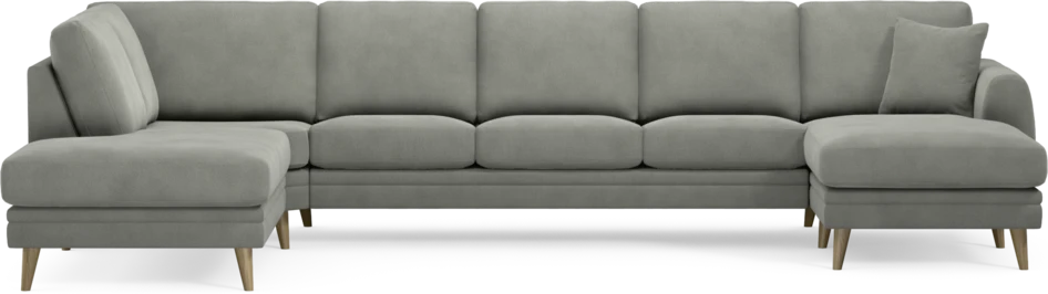 Eden - 3-sits soffa med divan vänster och schäslong höger - Grå