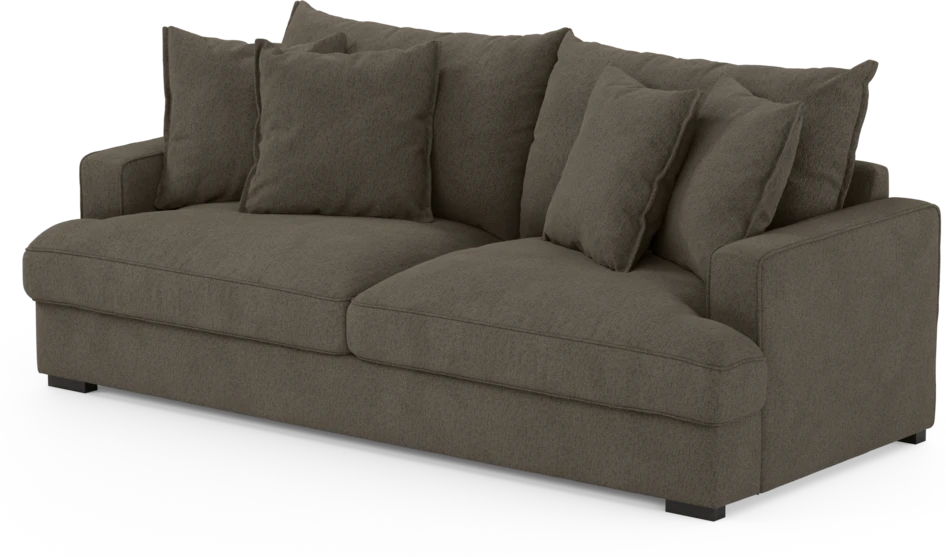Mila - 3-sits soffa - Brun