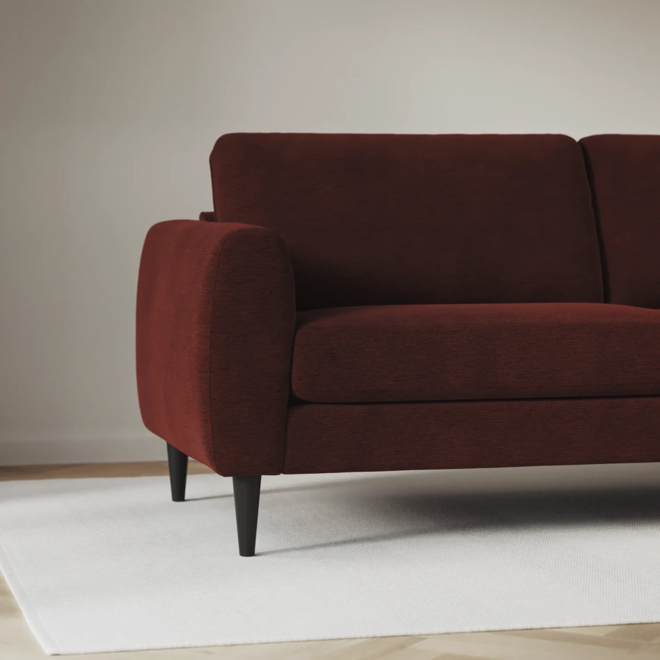 Bridge - 3-sits soffa med schäslong vänster och divan höger - Orange